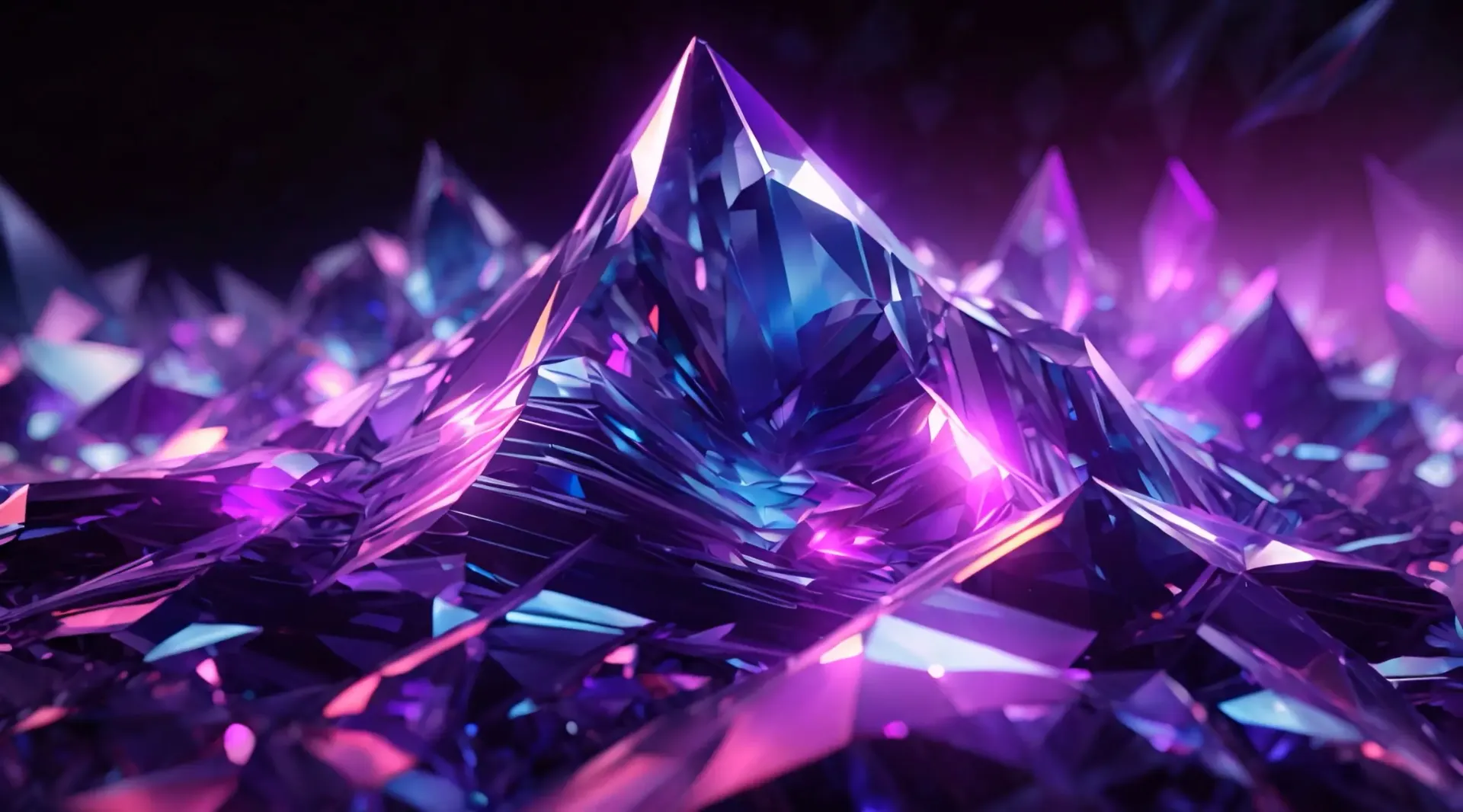 Radiant Geometric Crystals Artistic Stock Video